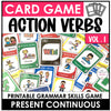 Action Verb Card Game : Present Continuous Tense - Volume 1 - Hot Chocolate Teachables