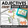 Adjectives Board Game with Gap-Fill Question Cards for ESL / EFL /ELL - Hot Chocolate Teachables
