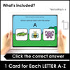 Alphabet Animals BOOM CARDS™ Vocabulary Digital Task Cards - Hot Chocolate Teachables