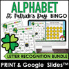 Alphabet Letter Fluency| Bingo Game | Print & Digital - St. Patrick's Day - Hot Chocolate Teachables