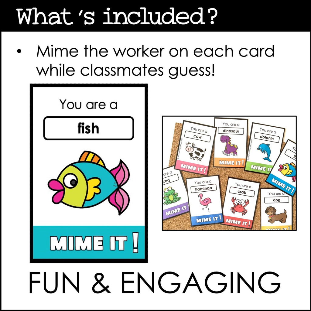 Animal Charades : Miming Vocabulary Game for Kids - Hot Chocolate Teachables