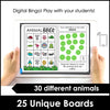 Animals | Bingo Game Boom Cards - Hot Chocolate Teachables