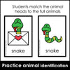 Animals - Memory Game Matching Activity Cards for ELL / ESL - Hot Chocolate Teachables