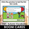 Autumn / Fall : What am I? ESL Vocabulary Guessing Game BOOM CARDS™ - Hot Chocolate Teachables