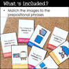 Back to School Prepositions of Place: Matching Activity Cards - Hot Chocolate Teachables
