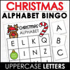Christmas Alphabet BINGO - UPPERCASE letter recognition from A through Z - Hot Chocolate Teachables