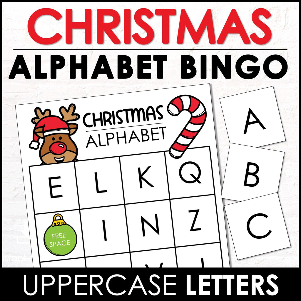 Christmas Alphabet Uppercase BINGO A To Z Recognition Hot Chocolate Christmas alphabet uppercase bingo a to z recognition hot chocolate