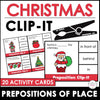 Christmas Prepositions of Location and Spatial Concepts Activity Cards - Hot Chocolate Teachables