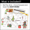 Christmas Sight Word Board Games : Primer List - Hot Chocolate Teachables