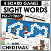 Christmas Sight Word Game Boards : Pre-K/ Kindergarten Dolch Pre-Primer Aligned - Hot Chocolate Teachables