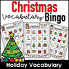 Christmas Vocabulary Building Bingo Game Cards - Hot Chocolate Teachables