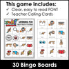 Classroom Instructions ESL Bingo Game for Newcomers + Vocabulary Flashcards - Hot Chocolate Teachables