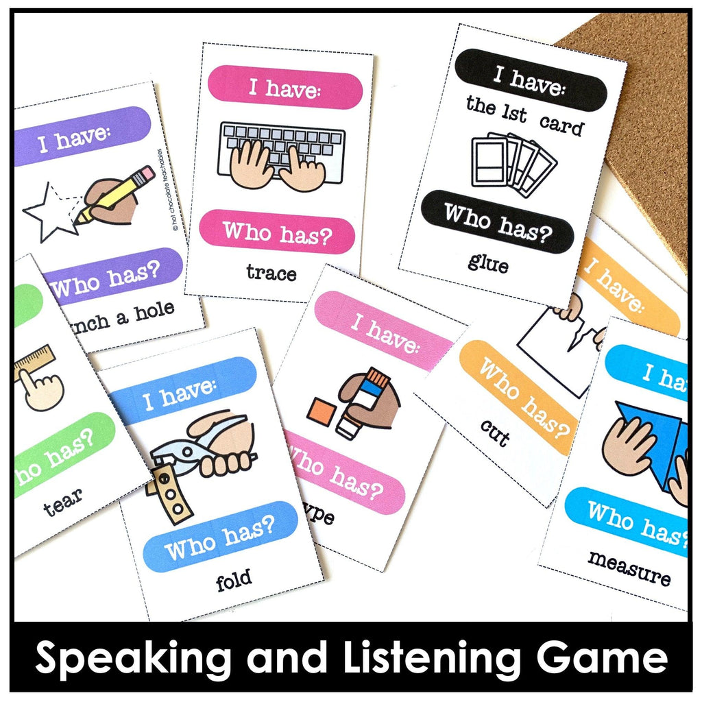 Classroom Instructions ESL Card Match Game: I have-Who Has? - Hot Chocolate Teachables