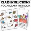 Classroom Instructions Mini Word Book Template | ESL Picture Dictionary Activity - Hot Chocolate Teachables