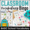 Classroom & School Supplies Bingo Game - Vocabulary Building for ELL - ESL - EFL - Hot Chocolate Teachables