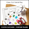 Clothing Vocabulary Activity : Cootie Catcher - Fortune Tellers - Hot Chocolate Teachables