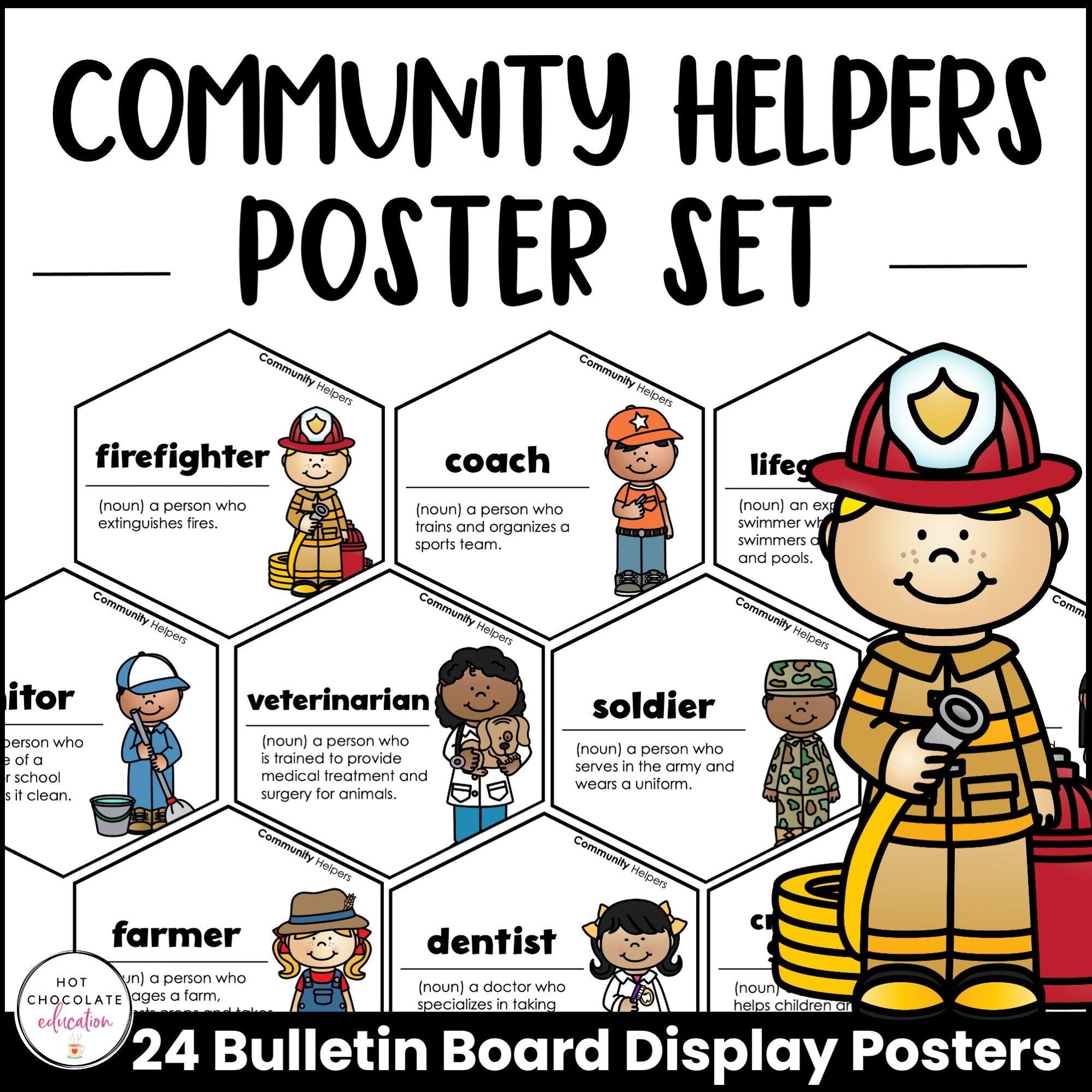 Whelpers Labor Day Bulletin Board Posters Community Helpers Career Day Classroom ...
