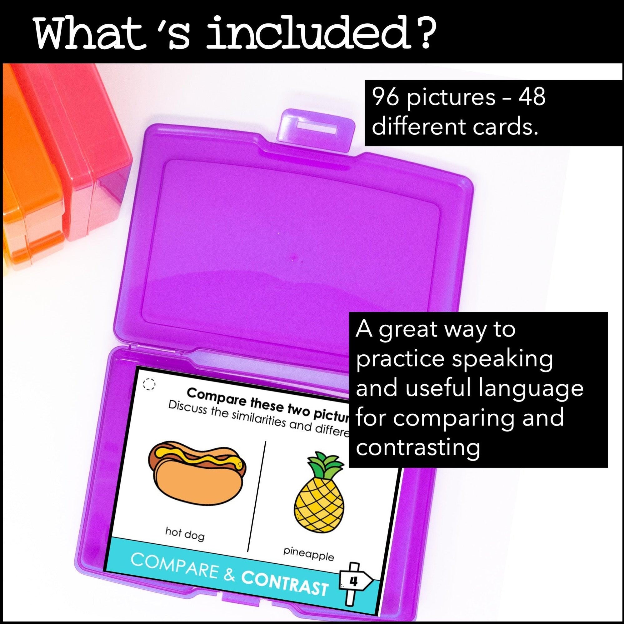 ESL Speaking Cards - Find Similarities & Differences! – Hot Chocolate ...