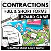 Contractions : Grammar Board Game - Combining Two Words | Short & Long Forms - Hot Chocolate Teachables