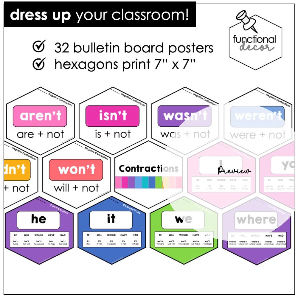 Contractions Posters | Bulletin Board Display