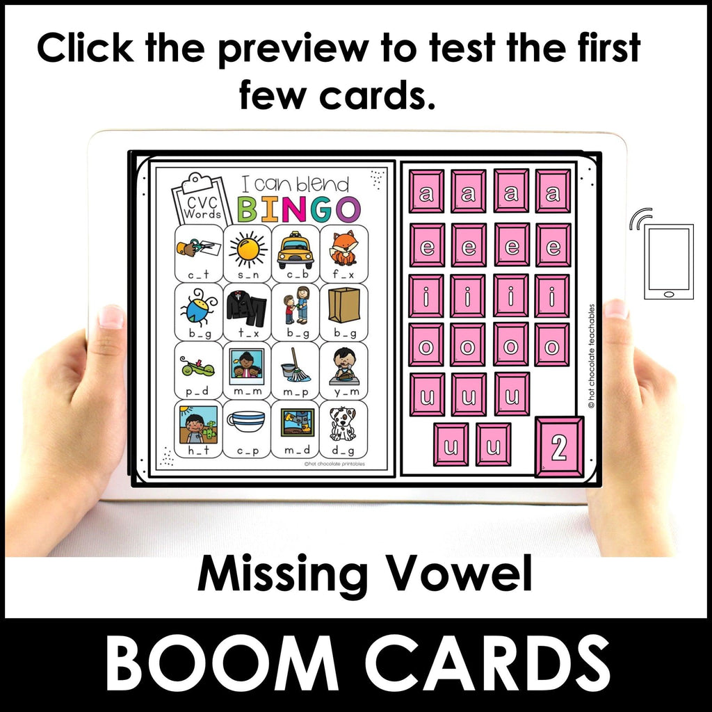 ESL CVC Word Fluency Bingo Game - Short Vowels – Hot Chocolate Teachables esl-cvc-word-fluency-bingo-game-short-vowels-hot-chocolate-teachables