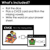 CVCE WORDS Spelling Practice Board Game - Hot Chocolate Teachables
