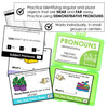 Demonstrative Pronouns THIS THAT THESE THOSE - Task Cards - Hot Chocolate Teachables