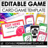 Editable Card Game for ANY Subject | Text Edits in PowerPoint "Plays Like UNO" - Hot Chocolate Teachables