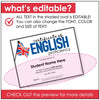 Editable Certificate | ENGLISH CEFR A1-C2 End of the Year Award for Proficiency - Hot Chocolate Teachables