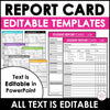 Editable Report Card Templates - For ANY Grade & Subjects - PowerPoint - Hot Chocolate Teachables