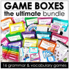English Games Bundle - Parts of Speech, Verbs, Nouns, Prepositions, Vocabulary - Hot Chocolate Teachables