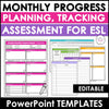 ESL / EFL Editable Progress Reports | Tracking | Planning & Assessment Templates - Hot Chocolate Teachables