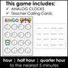 ESL Game : Telling Time Bingo (To the nearest 5 minutes) - Hot Chocolate Teachables
