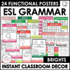 ESL Grammar Posters: Functional Classroom Printables - BRIGHTS - Hot Chocolate Teachables