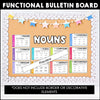 ESL Grammar Posters: Nouns - Noun Types Bulletin Board (Brights) - Hot Chocolate Teachables