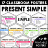 ESL Grammar Posters: Present Simple Tense - Examples, Uses & Spelling - Hot Chocolate Teachables