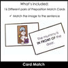 ESL Halloween Prepositions of Place Card Match Activity & Placement Game - Hot Chocolate Teachables
