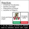 ESL Prepositions of Place and Location Card Match - Christmas Edition - Hot Chocolate Teachables
