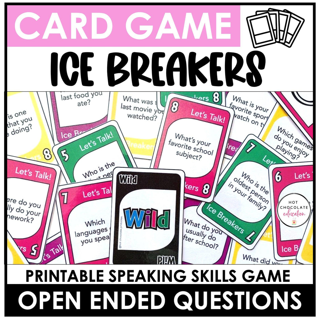 ESL Verb Tense Games BUNDLE | Present, Past, Irregular, Questions, Ice Breakers - Hot Chocolate Teachables