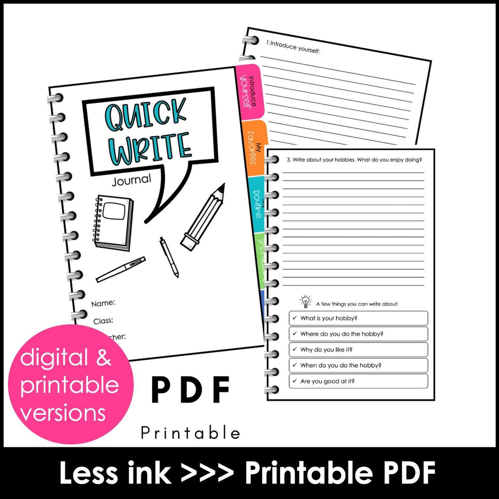 ESL Writing Prompts | Digital Google Slides™ & Editable / Printable PDF Journal - Hot Chocolate Teachables