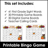 FALL 1st Grade Sight Words Bingo - Print & Digital Google Sides™ included - Hot Chocolate Teachables
