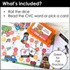 Fall CVC WORD FLUENCY Roll & Read Board Games : Short A - E - I - O - U - Hot Chocolate Teachables