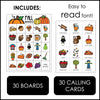 Fall Vocabulary Bingo - Autumn Game - Fall Classroom Party Game - Hot Chocolate Teachables