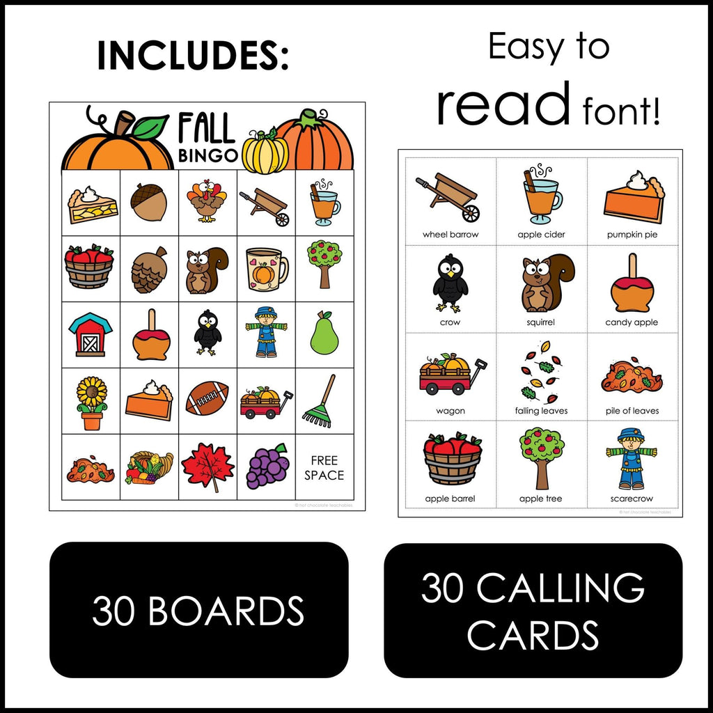 Fall Vocabulary Bingo Autumn Classroom Game Hot Chocolate Teachables fall-vocabulary-bingo-autumn-classroom-game-hot-chocolate-teachables
