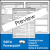 FIFTH Grade Editable Report Card Templates with Common Core Aligned Standards - Hot Chocolate Teachables