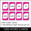 Fry's First 1000 Sight Words - Complete Card Game Bundle for 1st - 5th Grade - Hot Chocolate Teachables