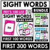 Fry's First 300 Sight Words - Card Game Bundle for 1st - 3rd Grade - Hot Chocolate Teachables