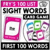 Fry's First 300 Sight Words - Card Game Bundle for 1st - 3rd Grade - Hot Chocolate Teachables