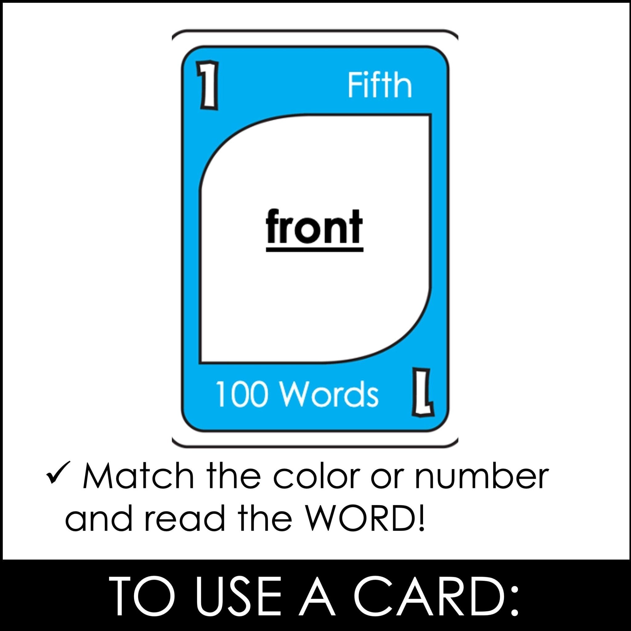 Fry's Sight Words Card Game - Fifth Hundred Words - Plays like UNO - Hot Chocolate Teachables