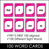 Fry's Sight Words Card Game - First 100 Words: K-1st - Plays like UNO - Hot Chocolate Teachables